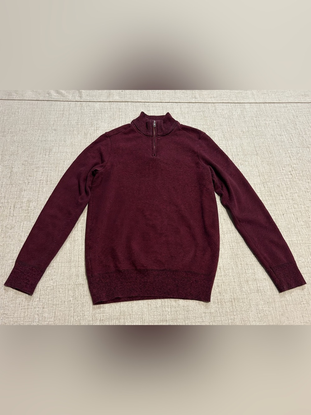 Robert Graham Men's Wine Half-Zip Sweater